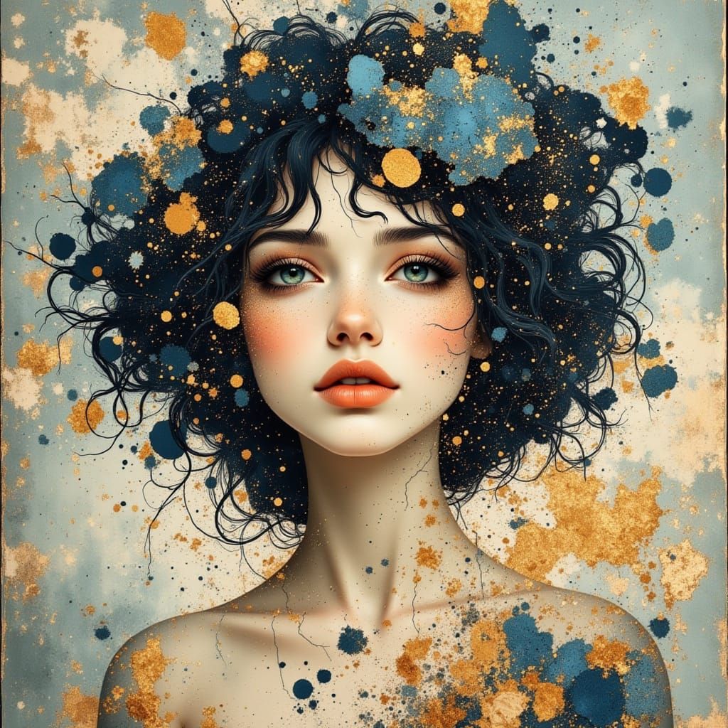 Abstract Divine Oil Painting