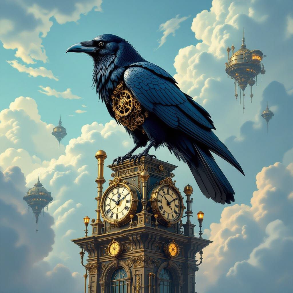 Gerald on a clock tower ( Prompt by Crystal Raven @CrystalRa...