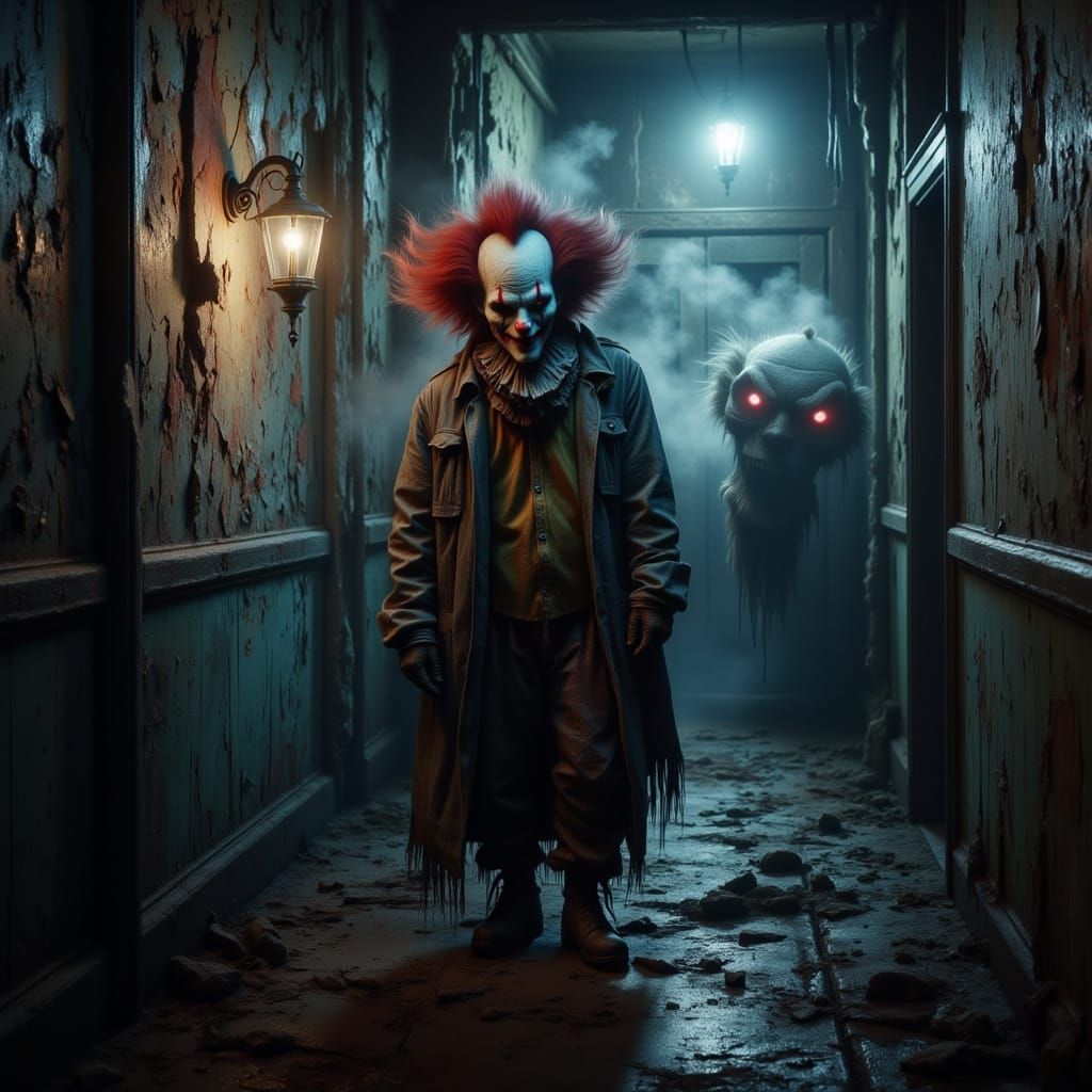Art the Clown in Haunted House Horrorcore Style