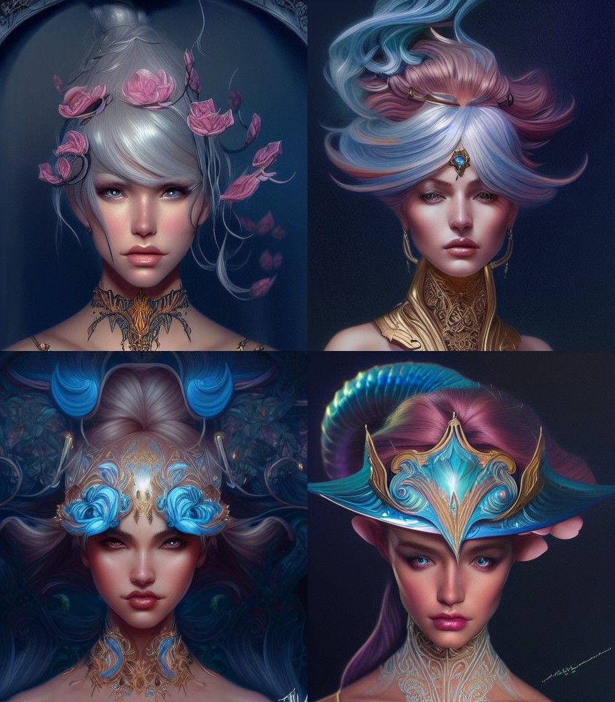 Fantasy Woman Portrait with Intricate Details