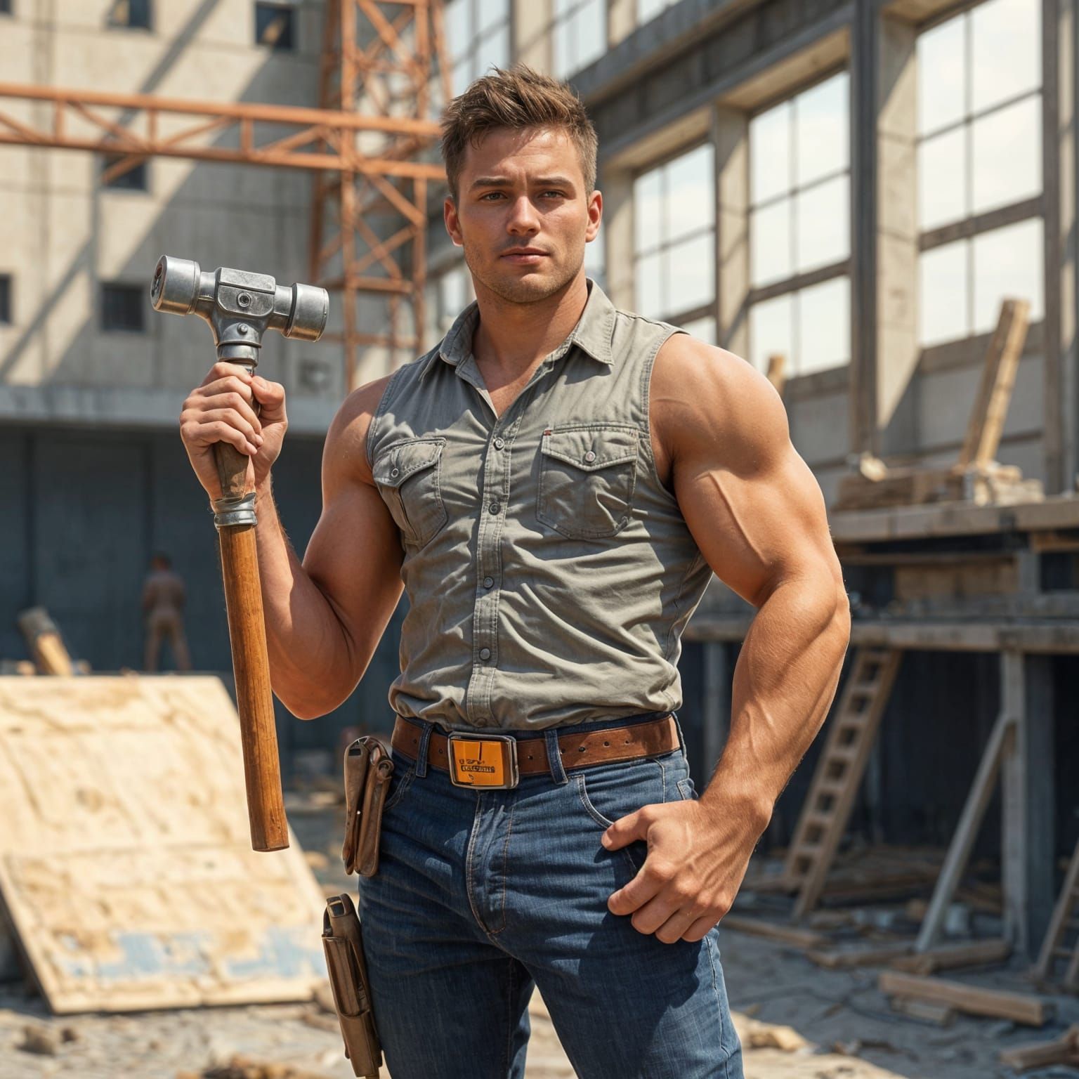 Strong Builder Ready for Work