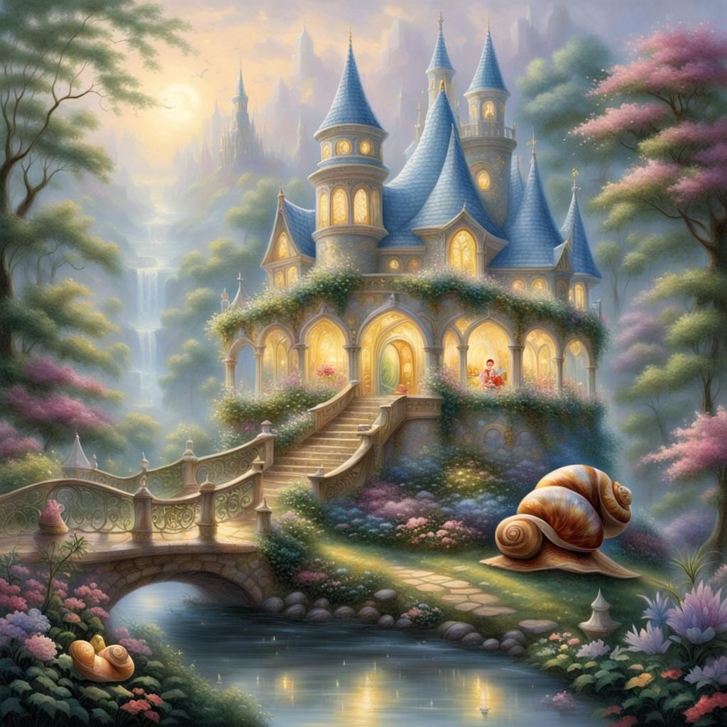 Snail's Crystal Palace in Magical Garden: Ethereal Fantasy