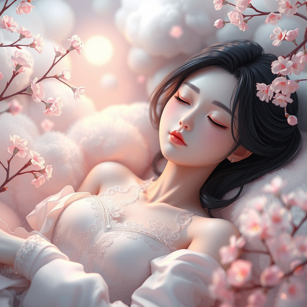 Dreamy Slumber in Anime Art Style