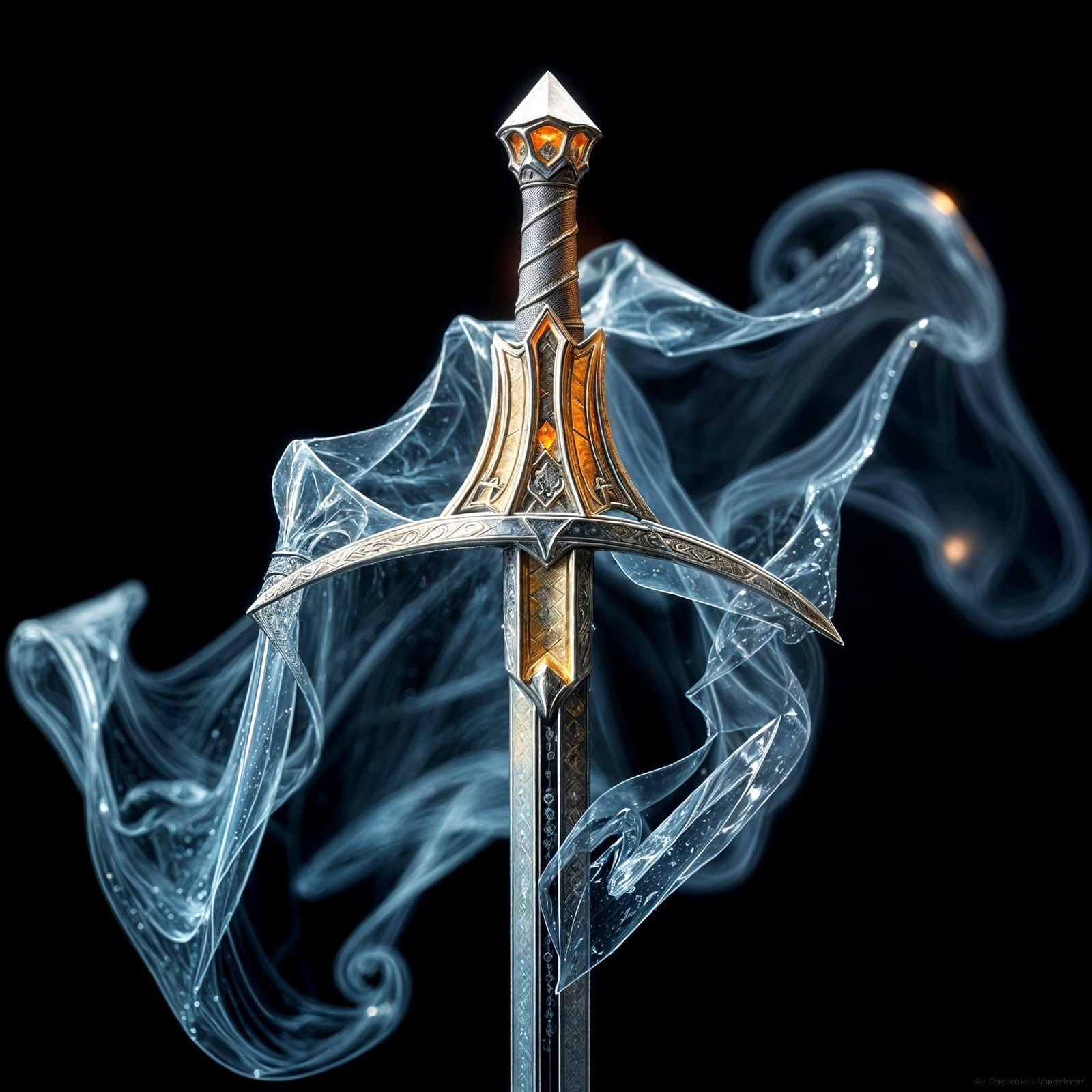 Ethereal Airblade Shines Against Dark Background