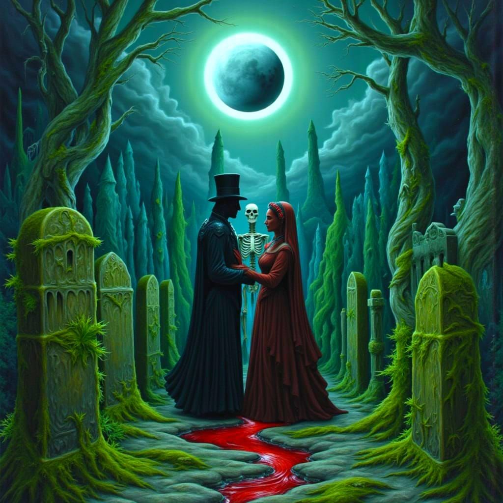 Esoteric Tarot Card: Death in Cemetery