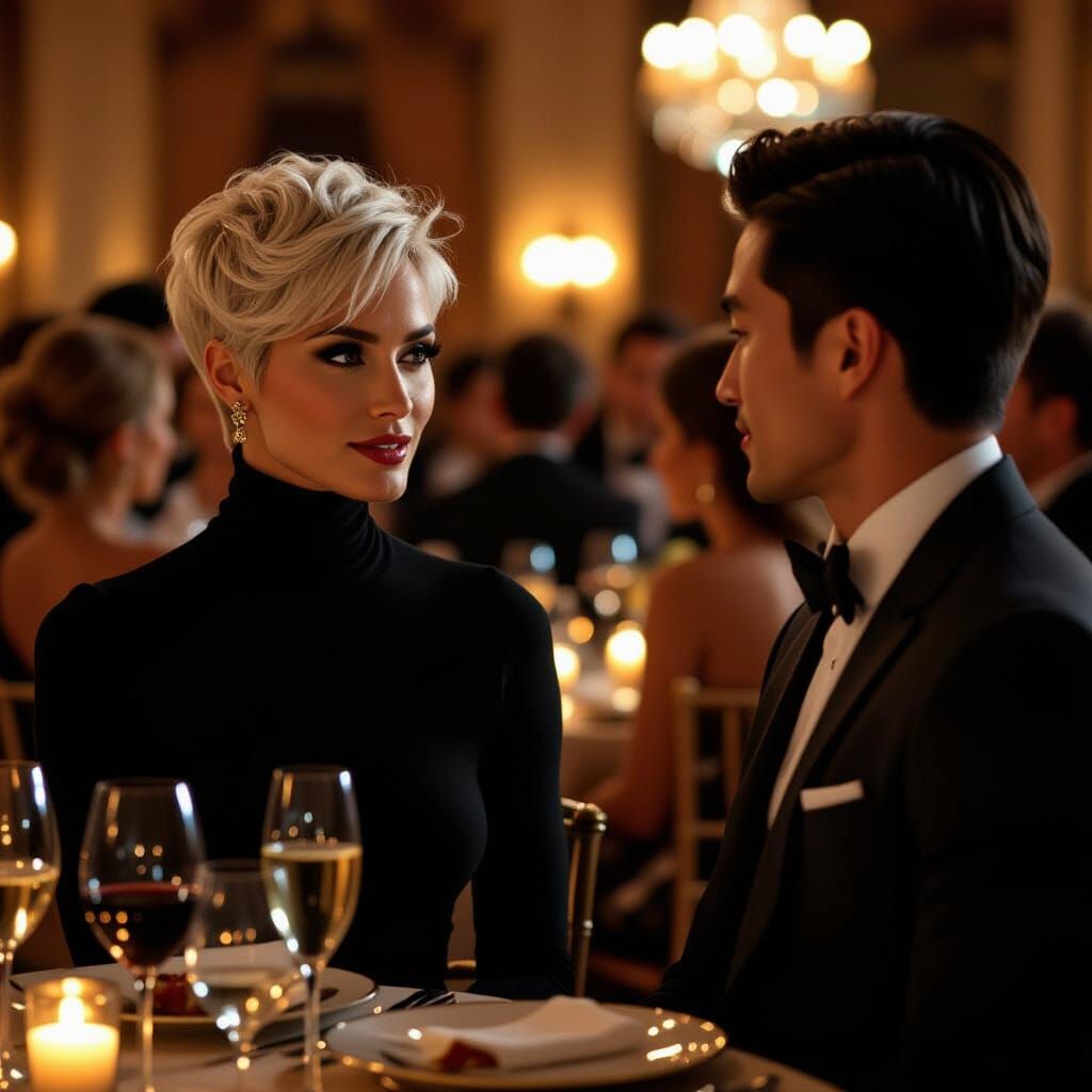 Elegant Woman at Luxury Fundraiser Gala