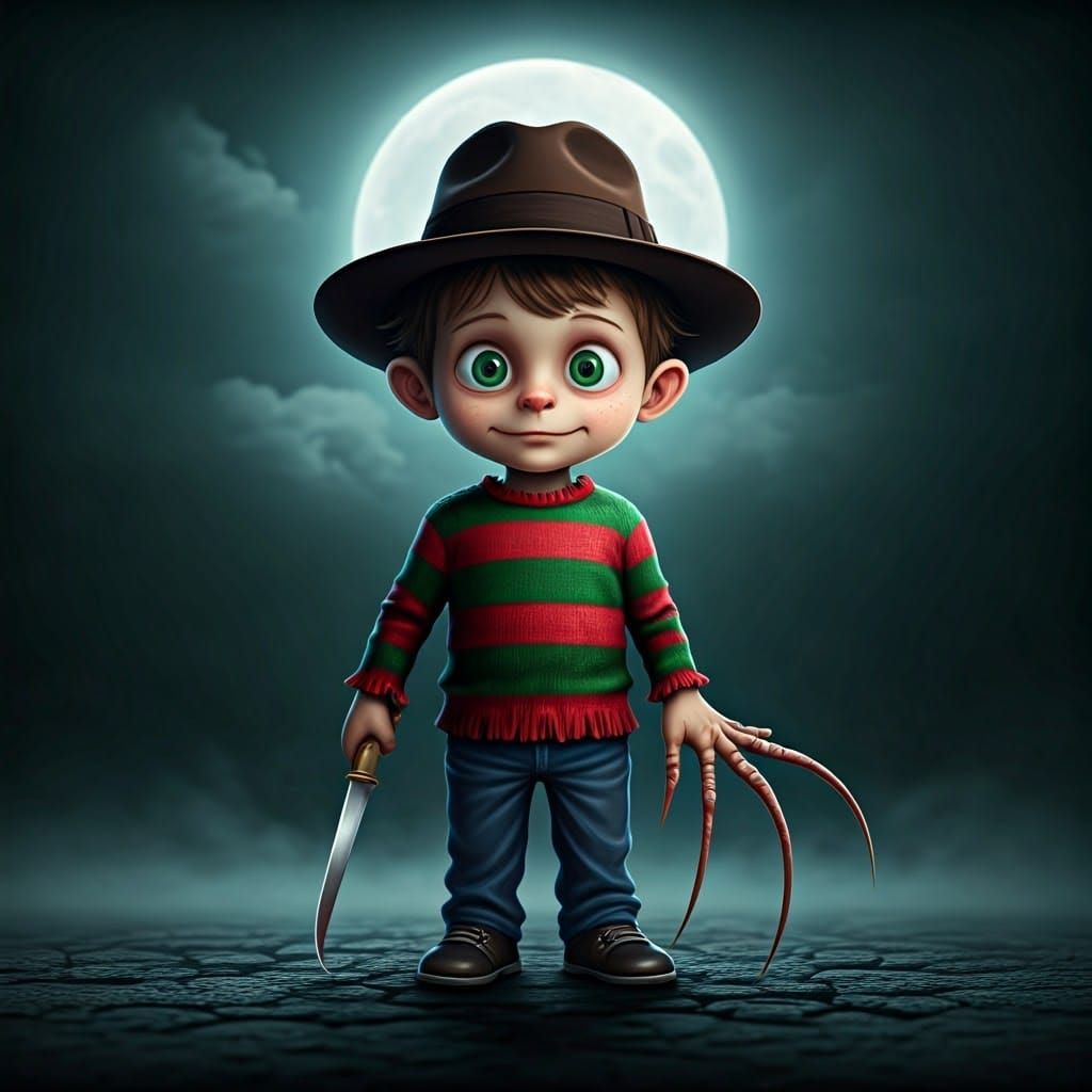 Fantasy Horror Art: Cute Freddie Krueger Boy