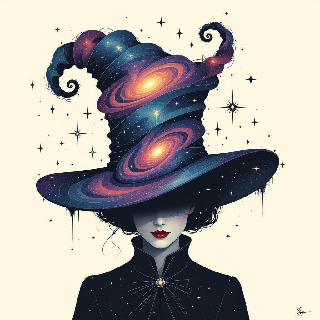 Cosmic Hat of Nebulae and Stardust