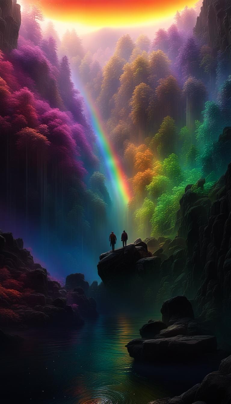 Soul's Ascent to a Colorful Realm
