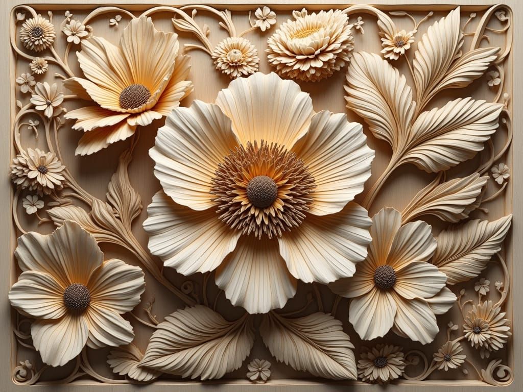 Floral carving