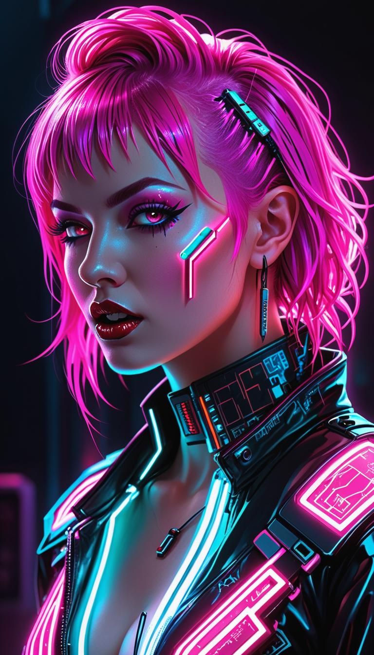 Hot Neon Cyberpunk