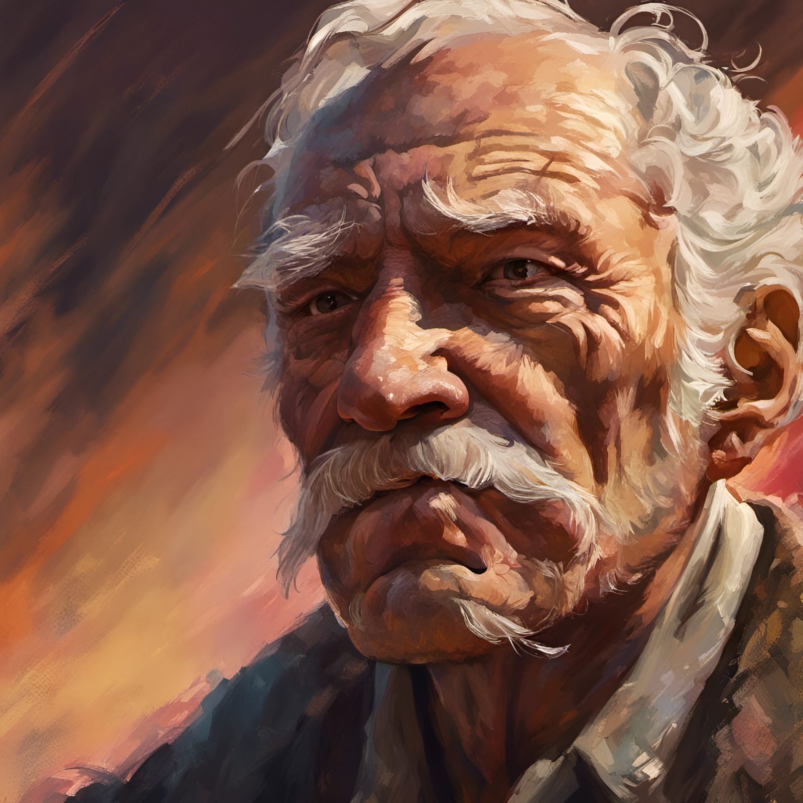Hyperrealistic Western Portrait with Dramatic Lighting