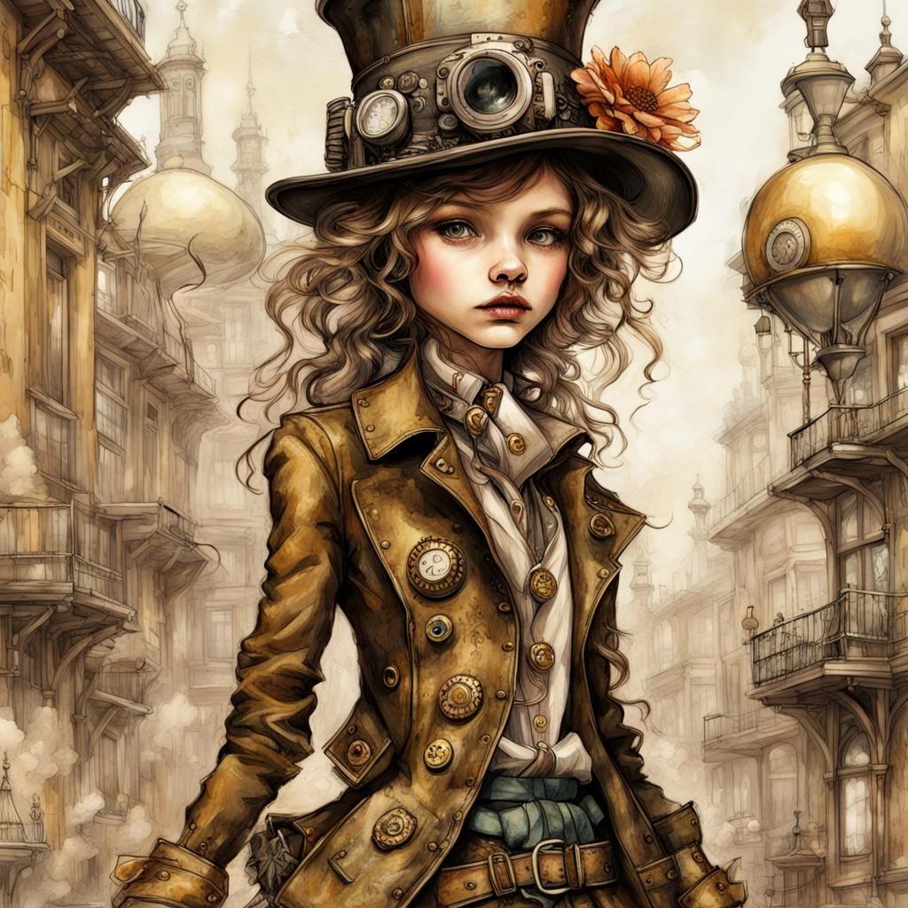 Steampunk Creature Fashion in Architectural Fairytale Style