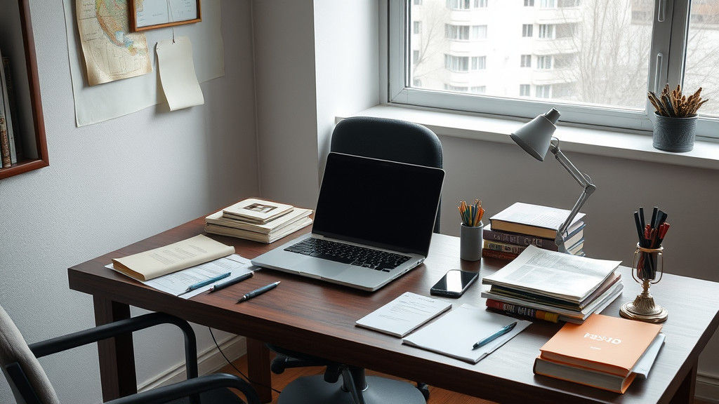 Cluttered Workspace Inspired by Giger and Beksiński