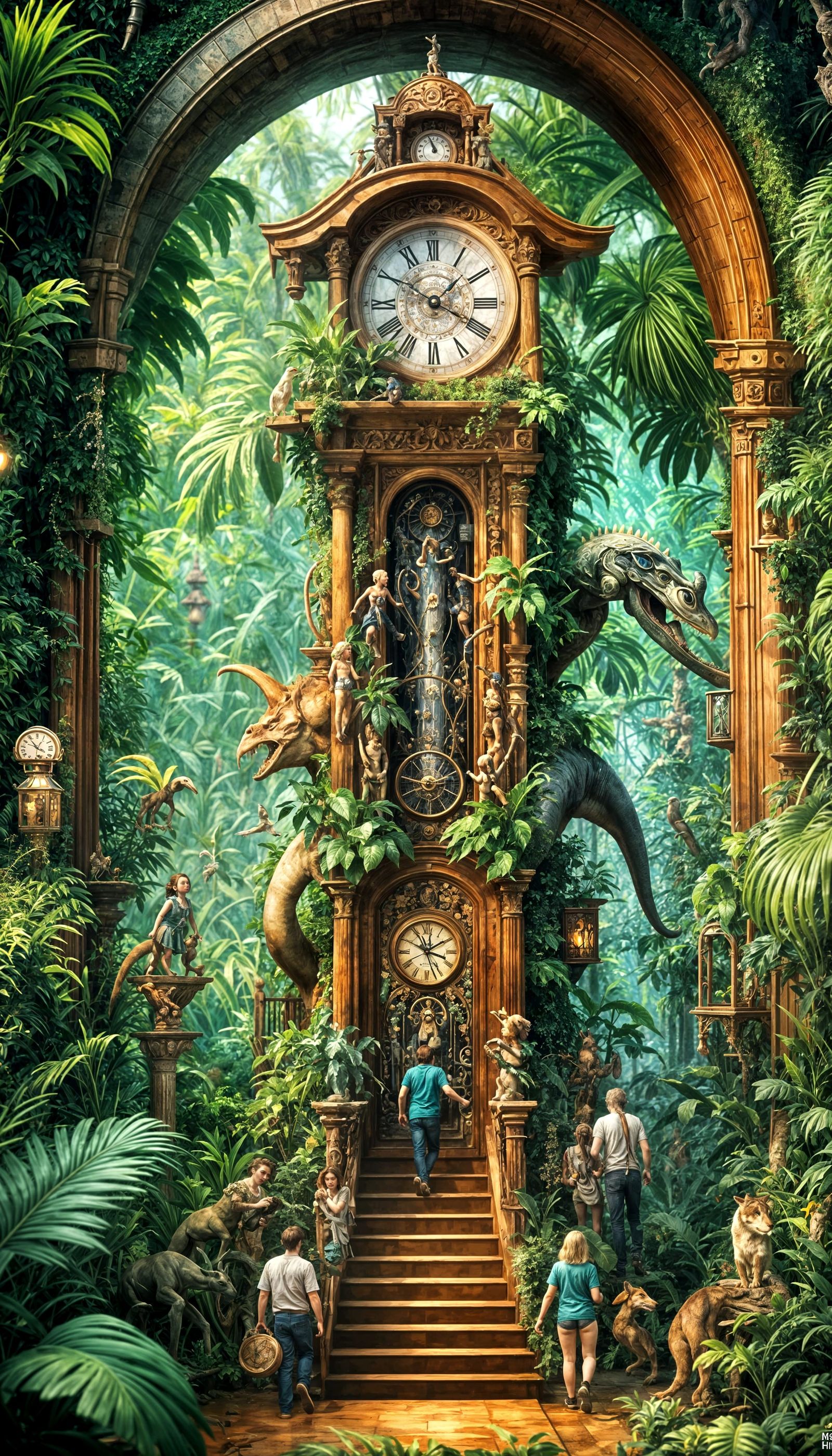 Miniature Explorers Discover Jurassic Clock Paradise