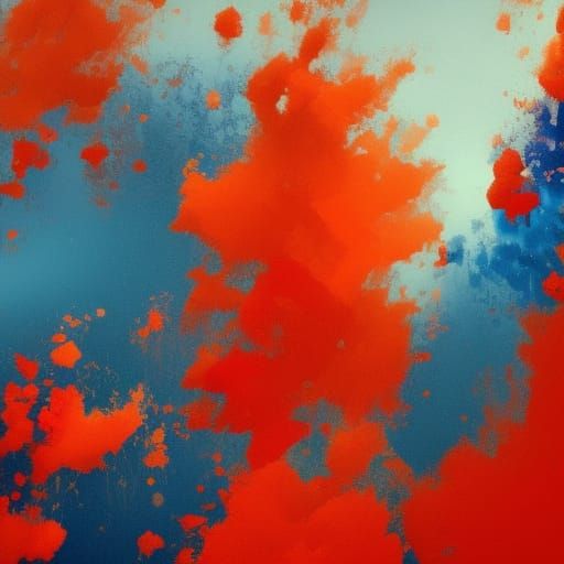 Blue vs. Red Epic Battle in Art Nouveau Style