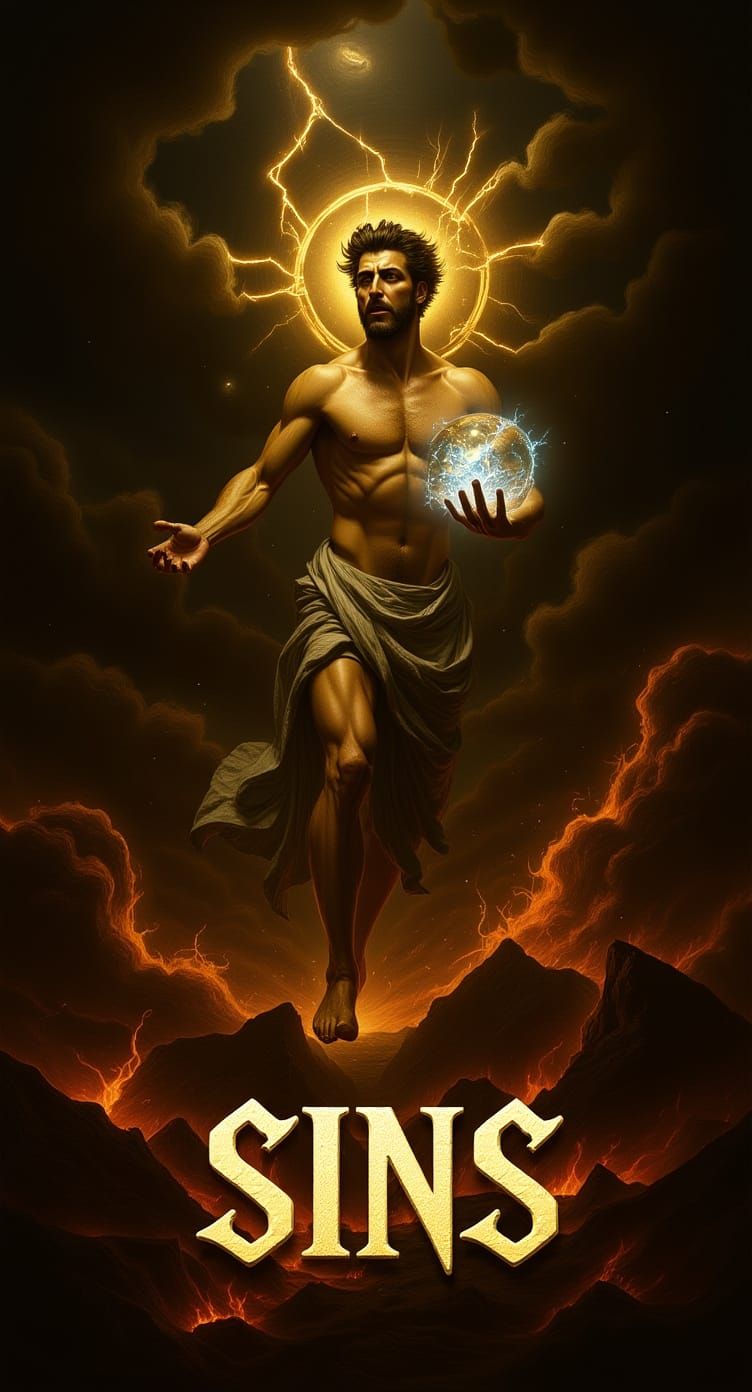 God Casting Adam Down as Baroque Art