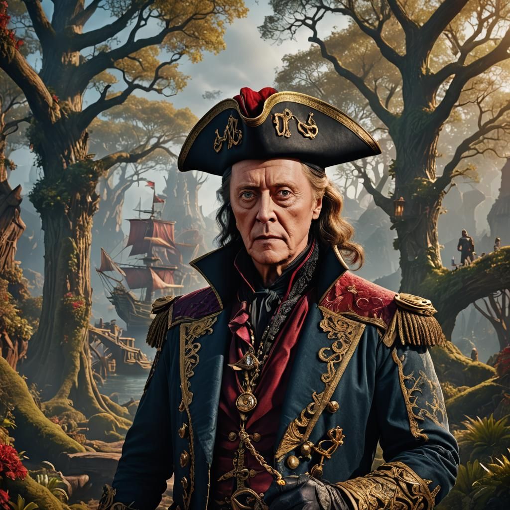 Christopher Walken as Captain Hook in Matte Painting