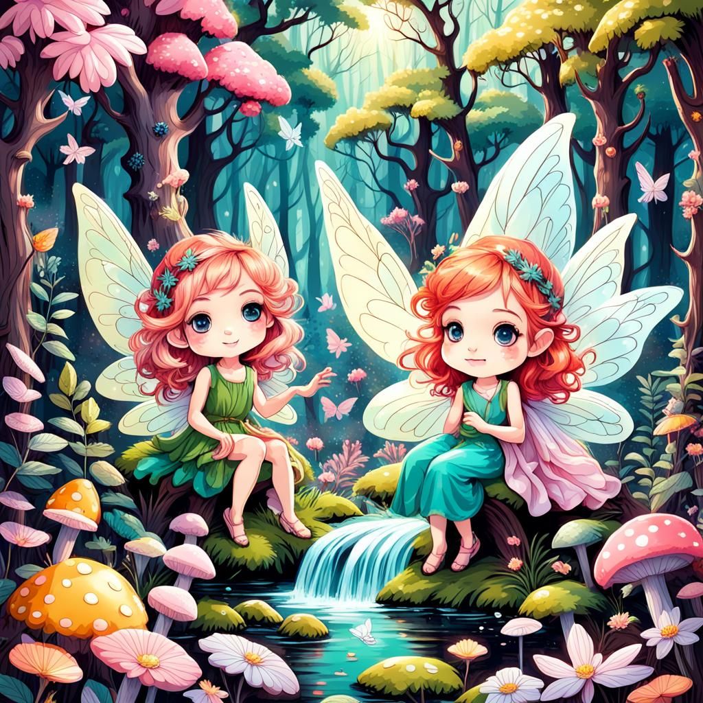 Maximalist chibi fairies