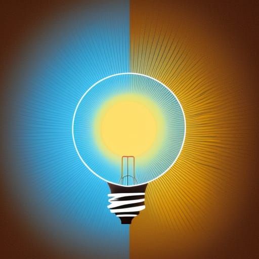 Lightbulb with Pencil Tip: Digital Illustration
