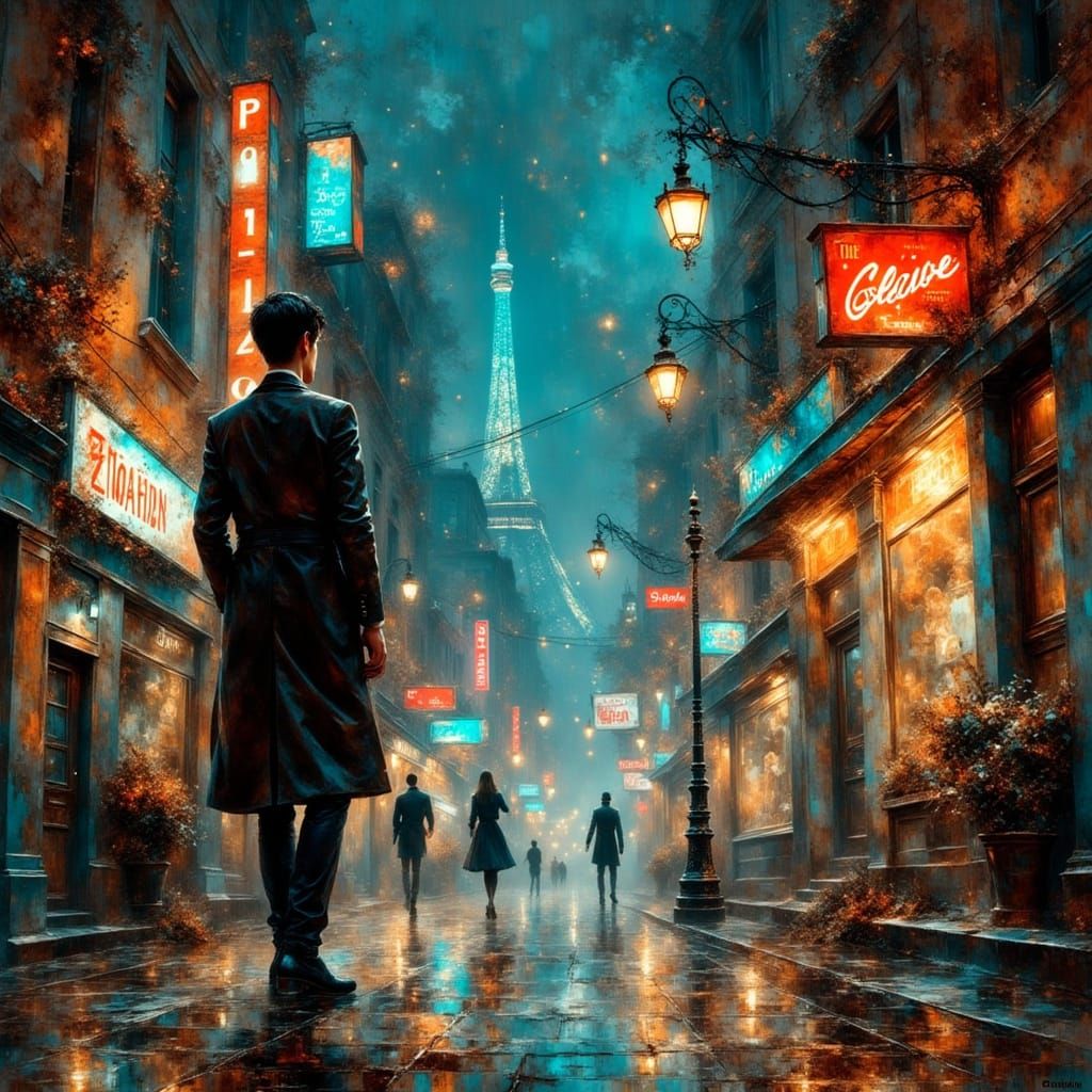 Rimbaud in Cyberpunk City, Fever Dream Style