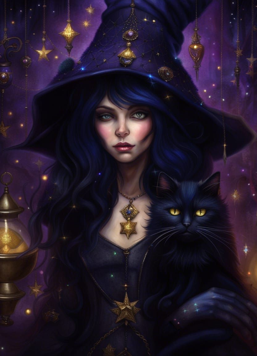 A Witch in Her Alchemy Lab, Art by Ingrid Baars