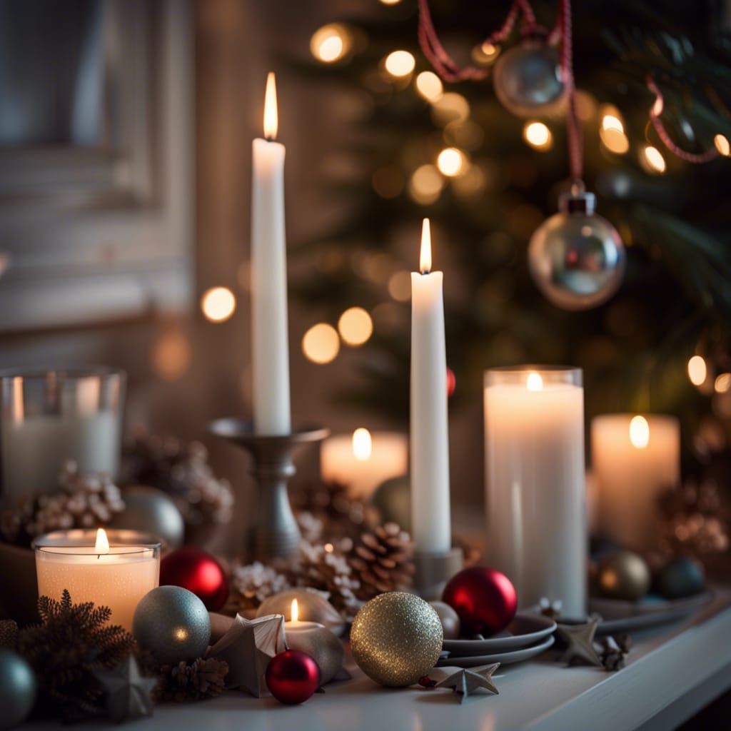 Cozy Scandinavian Christmas Home with Candlelight