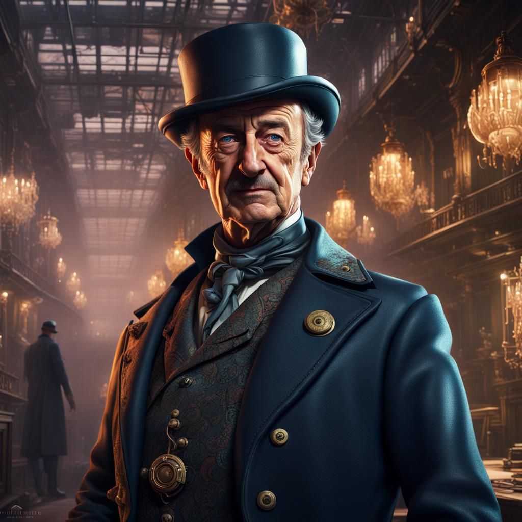 Cyberpunk Character Portrait in Detailed Matte Painting