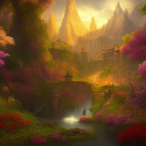 Fantastical Matte Painting in Deep Color