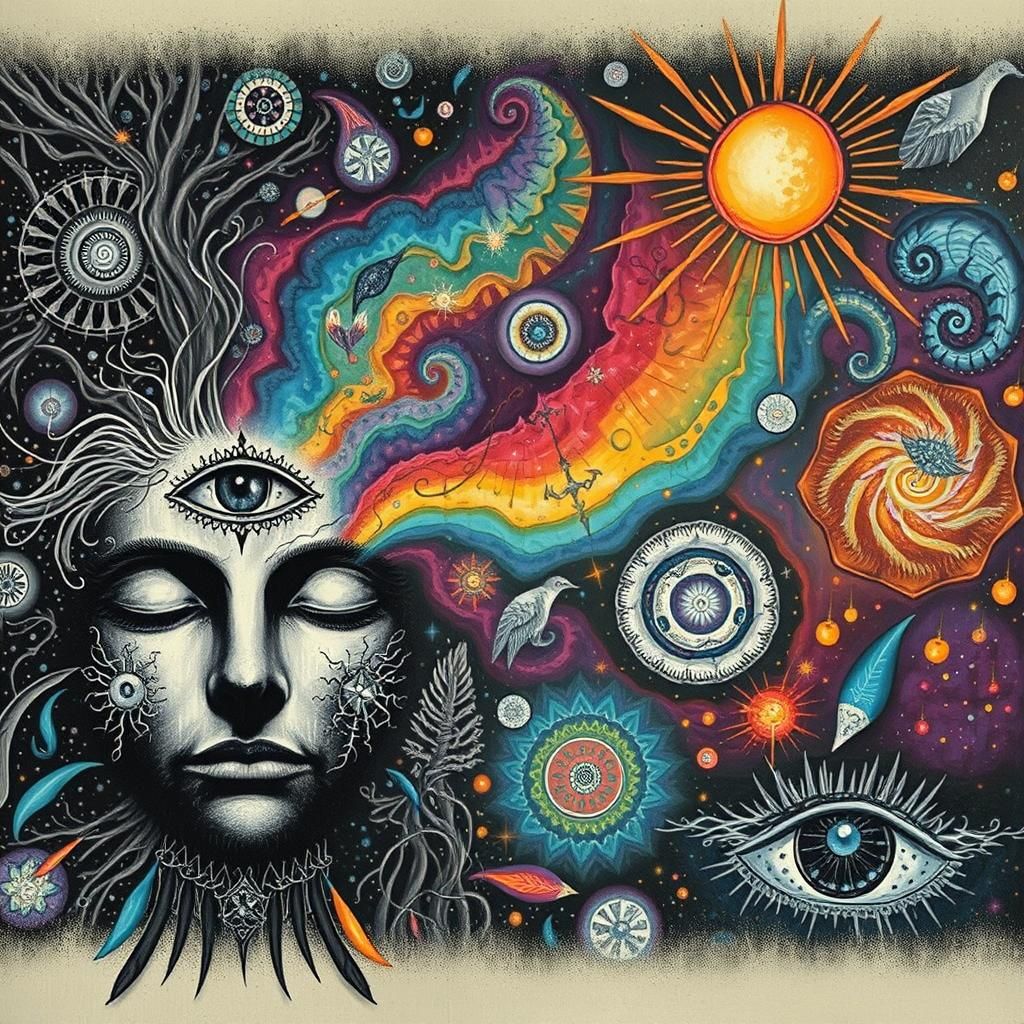 Ethereal Figure in Mystical Forest Radiating Hope