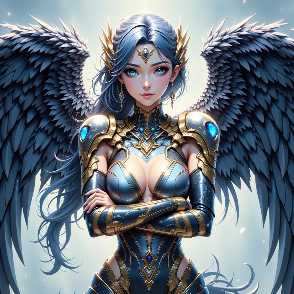 Anime Goddess with Thunderbird Wings