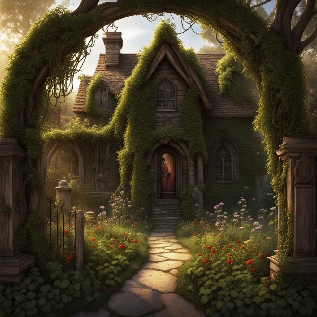 Sinister Storybook Tudor Home with Vines