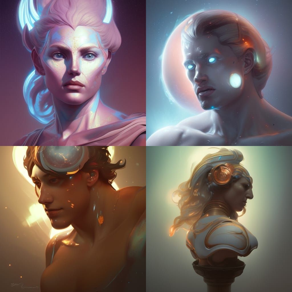 Uranus Portrait in Hyperdetailed Digital Art Style