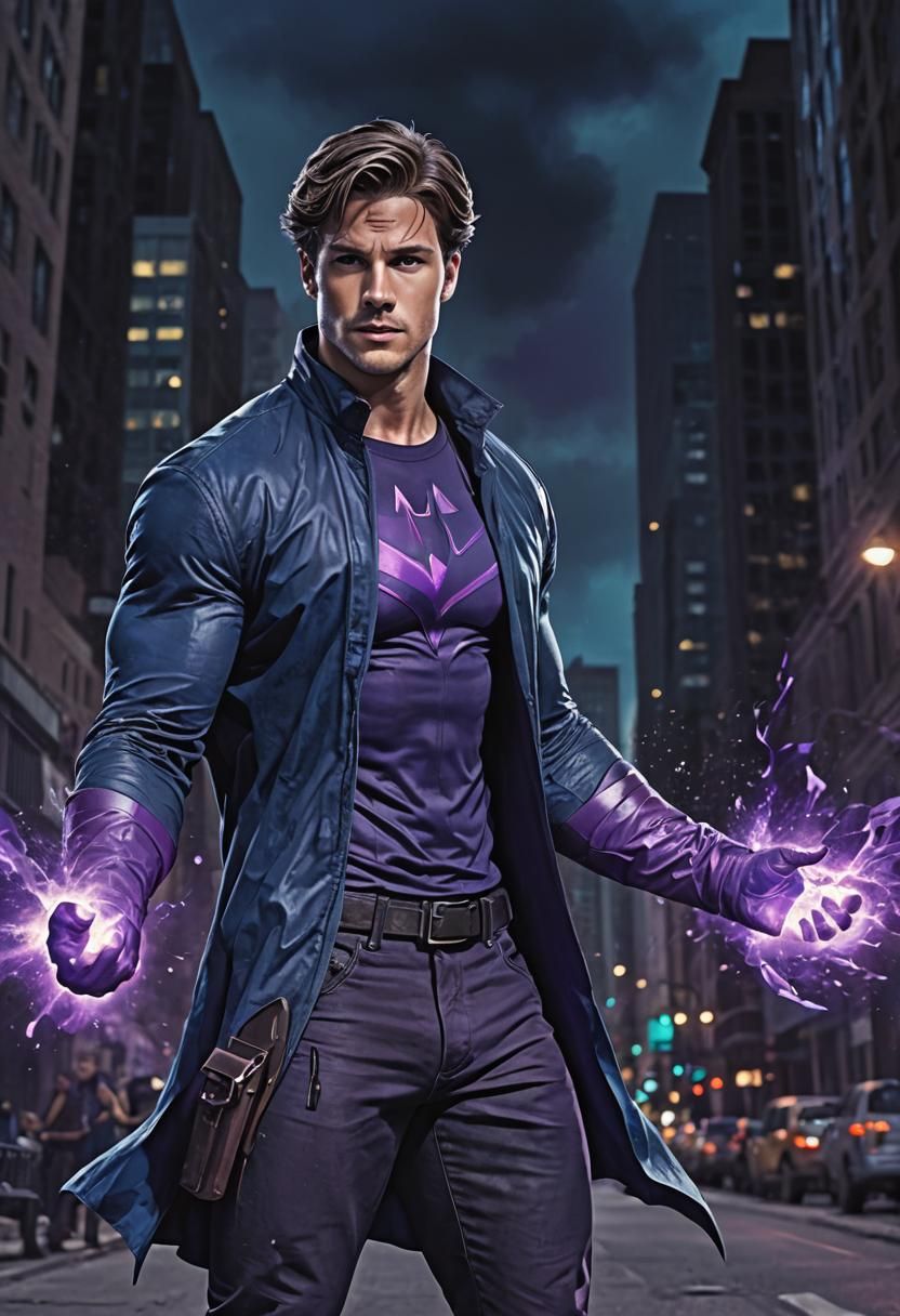 Vigilante Superhero in Chicago: Comic Book Concept Art