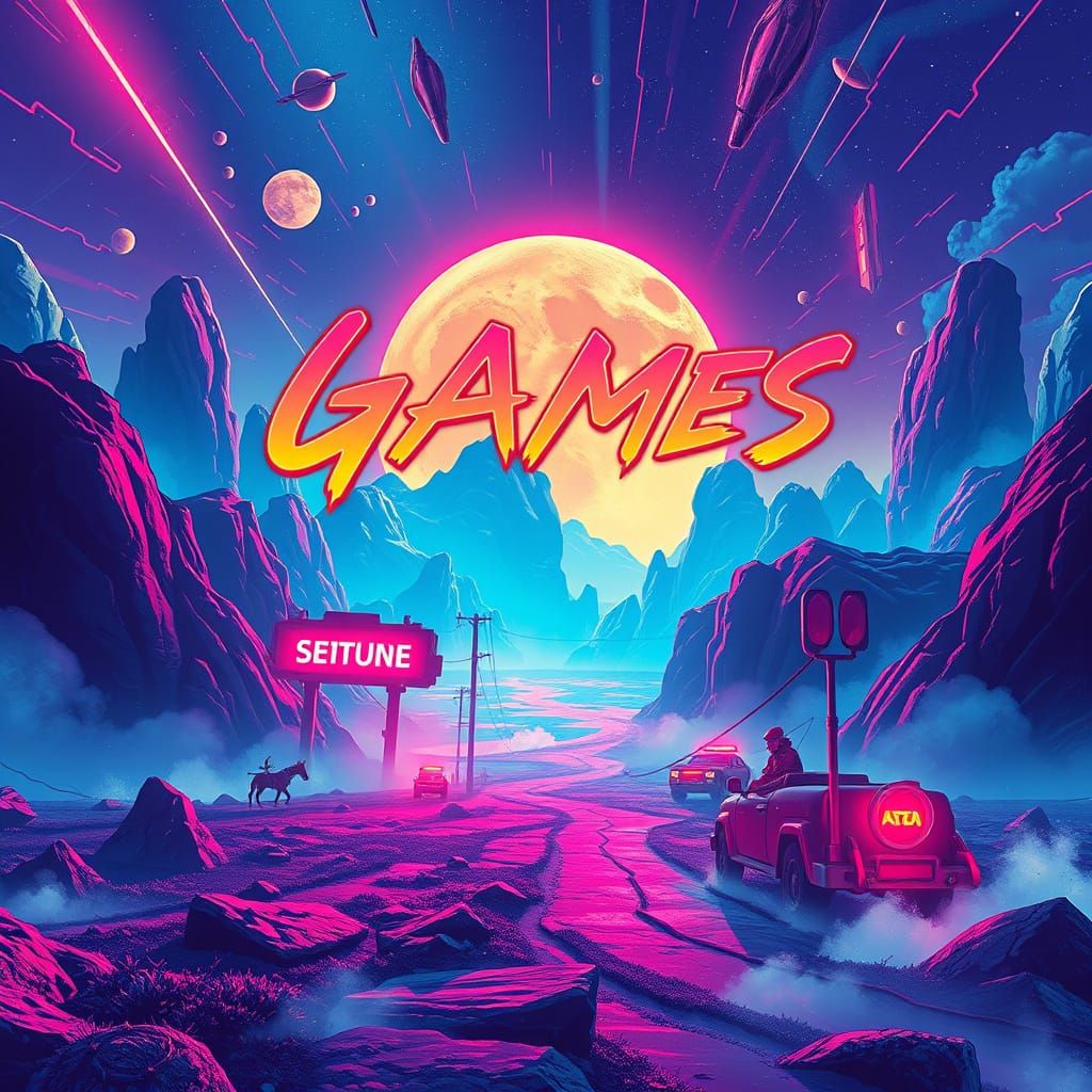 Striking Video Game Covers in a Futuristic Style