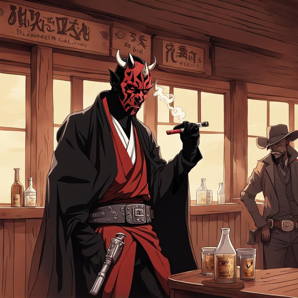 Darth Maul in Anime Style Saloon