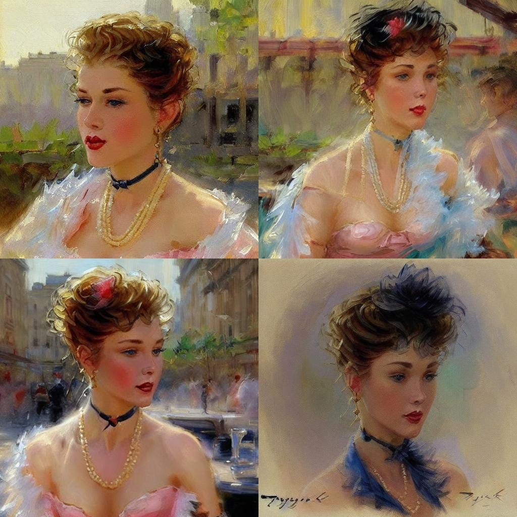 Detailed Portrait of Young Girl Looking Back