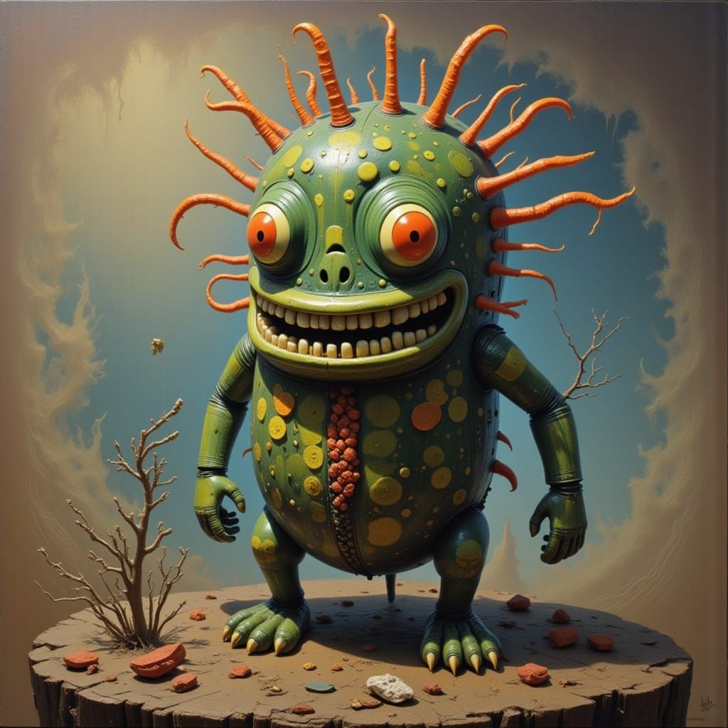 Vibrant Picklecore Dolls in a Dubuffet-Inspired Aesthetic