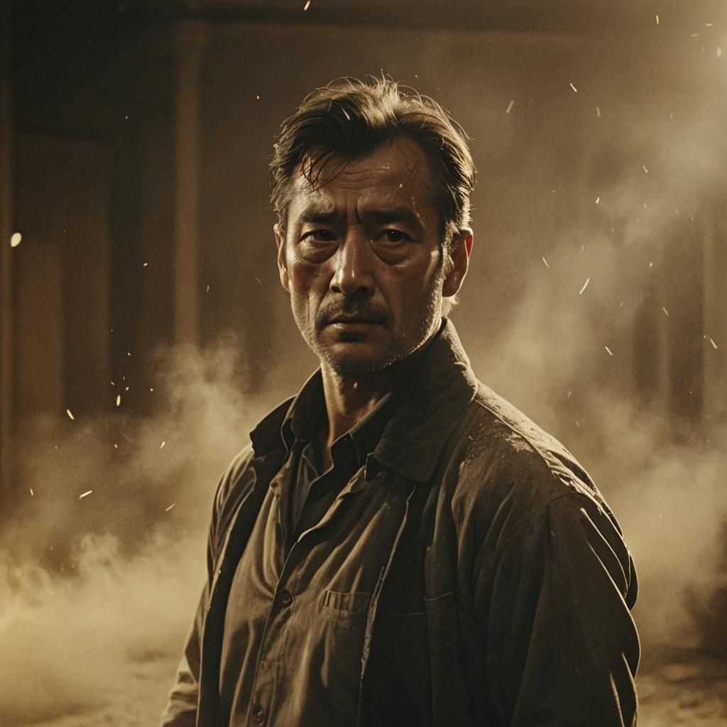 Dramatic Portrait in Akira Kurosawa Style