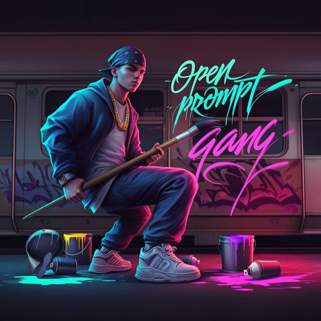 Dynamic Graffiti Art in Urban Street Style