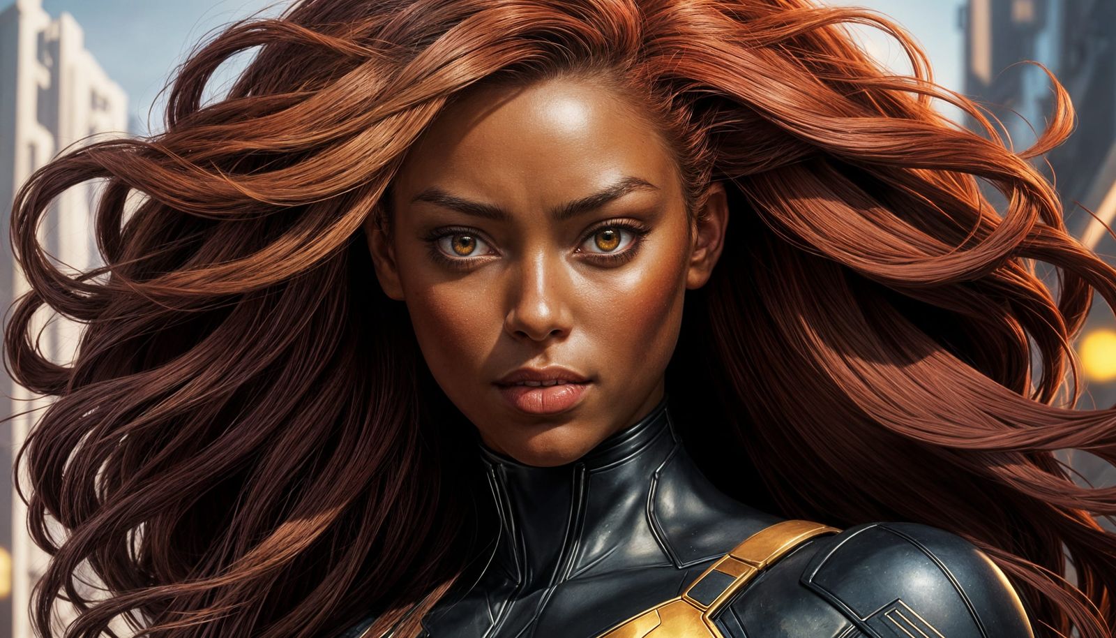 Marvel Girl Portrait in Hyperdetailed Digital Art