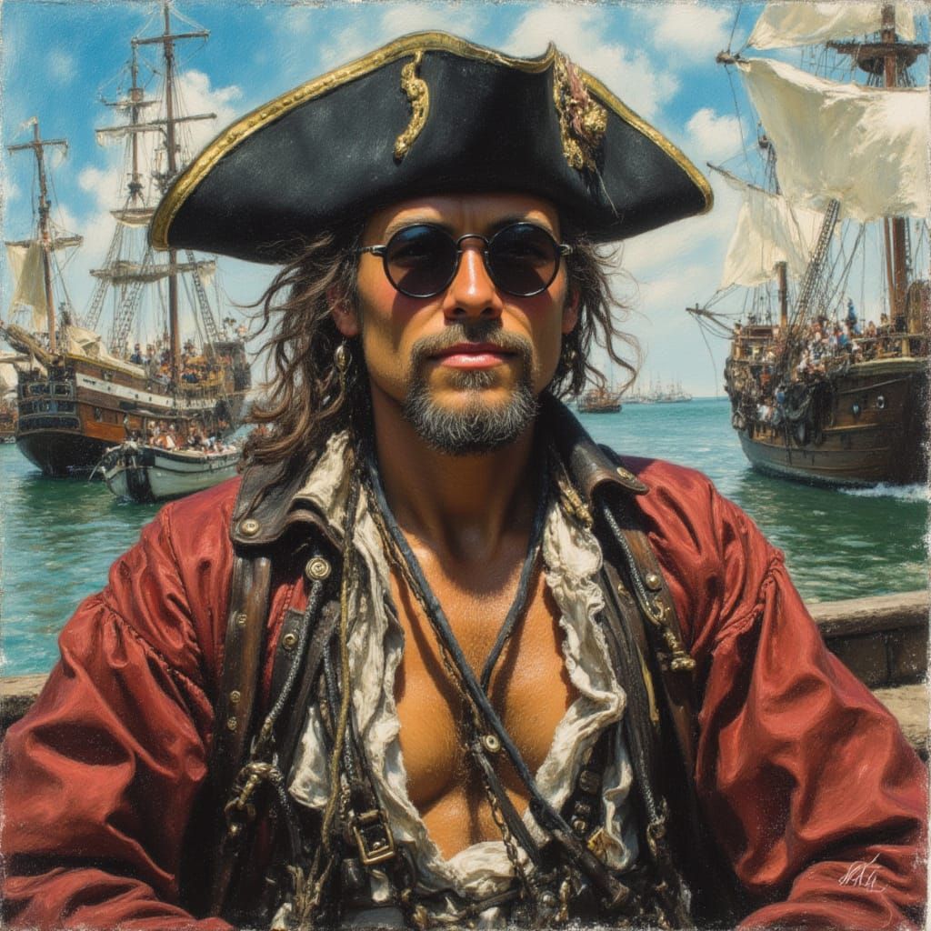 Pirate Sketch in the Style of Caravaggio