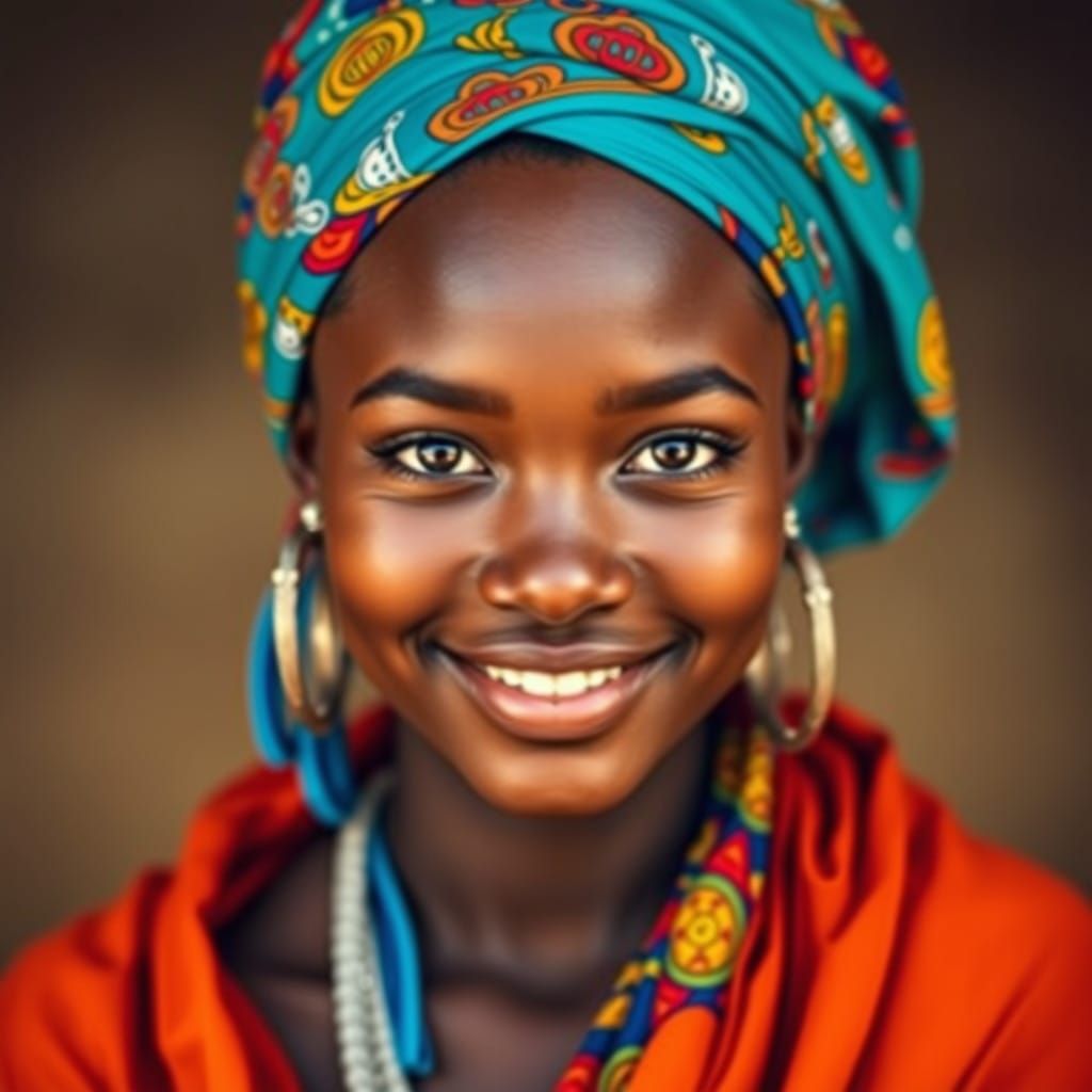 Stunning African Woman Radiates Hope and Confidence
