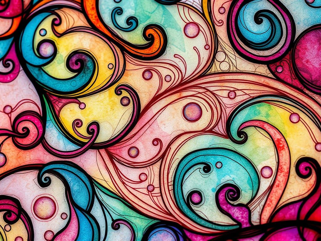 Whimsical Stained Glass Masterpiece in Vibrant Pastel Colors