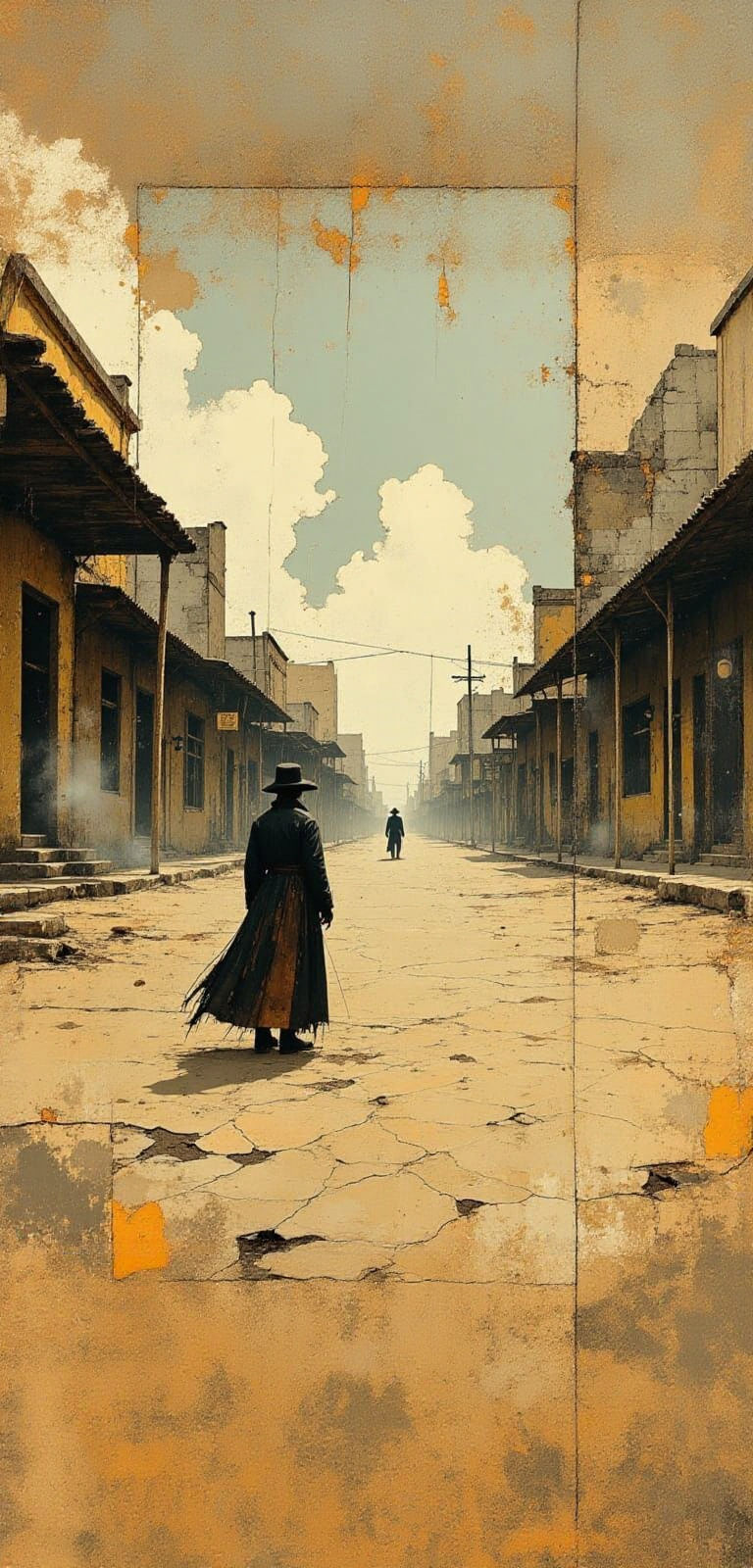 Western Gunslingers in a Gritty Old Town