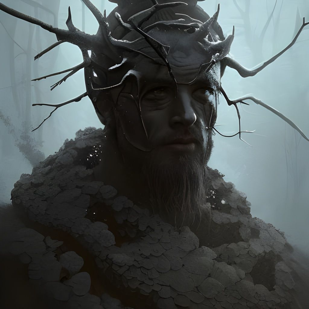 Moonlit Portrait of a Snowy Mangrove King