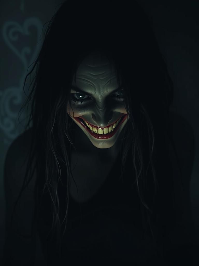 Eerie Ghost Haunting the Shadows: A Dark Fantasy Portrait