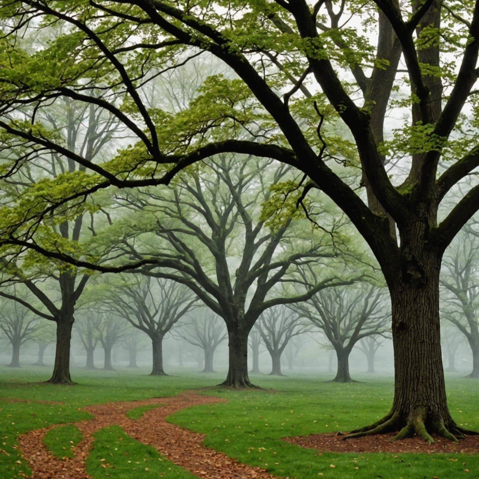 Intricately Detailed Mixed Media Tree Artwork