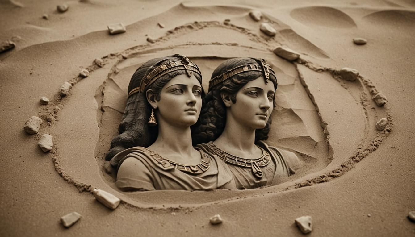 Cleopatra and Caesar: Soft Focus Daguerreotype