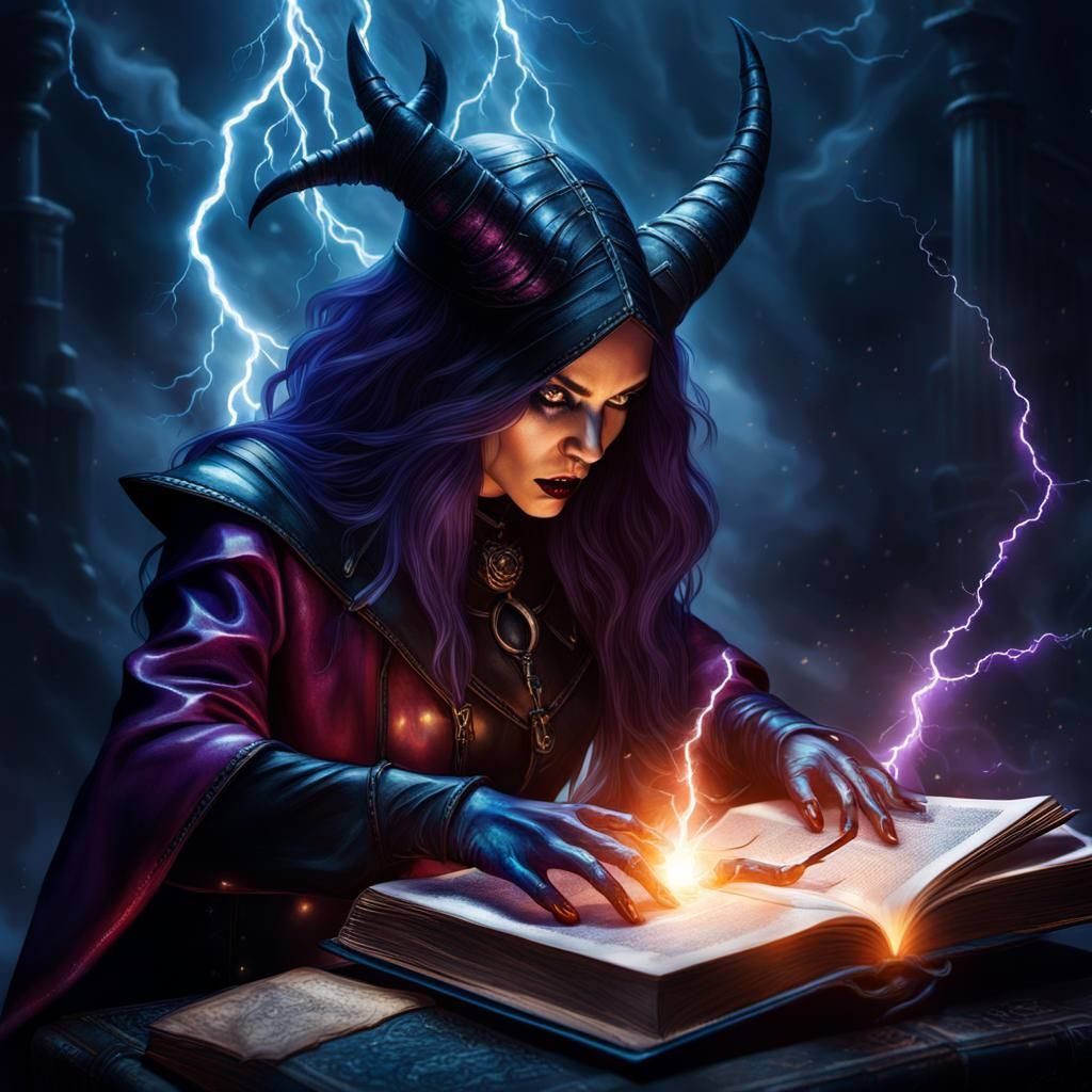 Furious Witch Trapped in Demon Spellbook